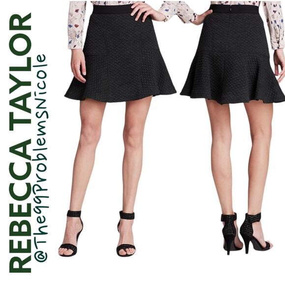 Rebecca Taylor Textured Flounce Mini skirt - Picture 5 of 7